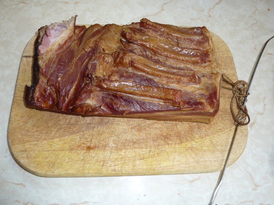 Traditional bacon after smoking using this technique @ www.jamesandtracy.co.uk