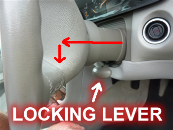 Centre, then lower and finally pull-out steering wheel to make removing the dashboard or instrument cluster easier