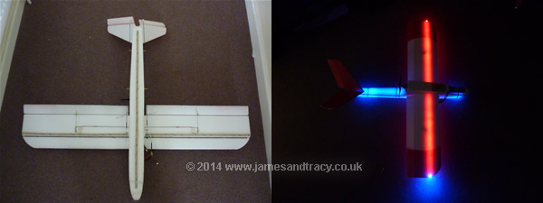 Final testing of your LED scheme for flying at night