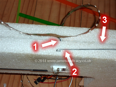 How to route LED strip power lines through your RC plane fuselage