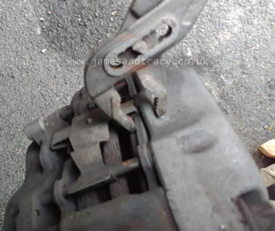 How to easily retract brake pads  @ www.jamesandtracy.co.uk